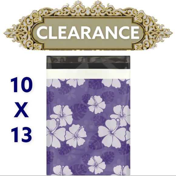 Other - 25 10X13 Purple Hibiscus Poly Mailers CLEARANCE
